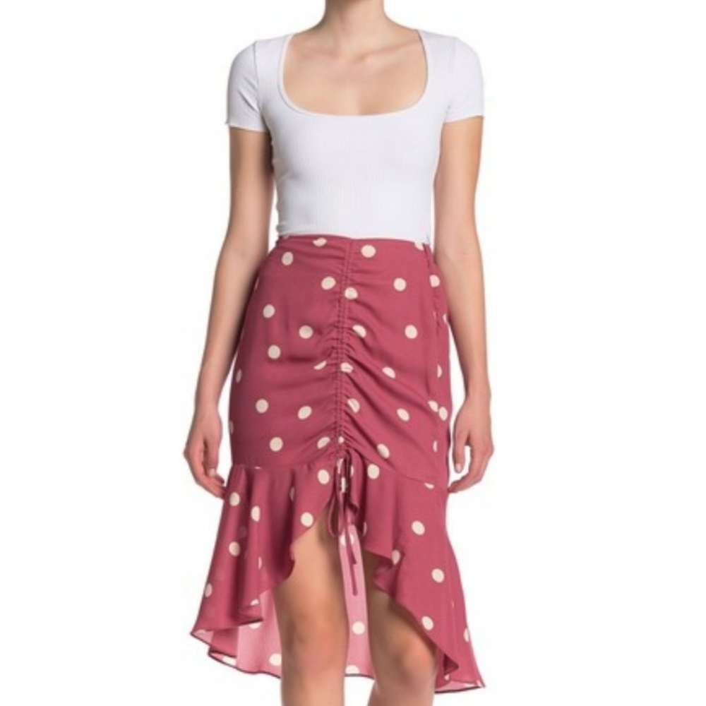 [NWT] June & Hudson |Ruched Midi Hi-Lo Skirt